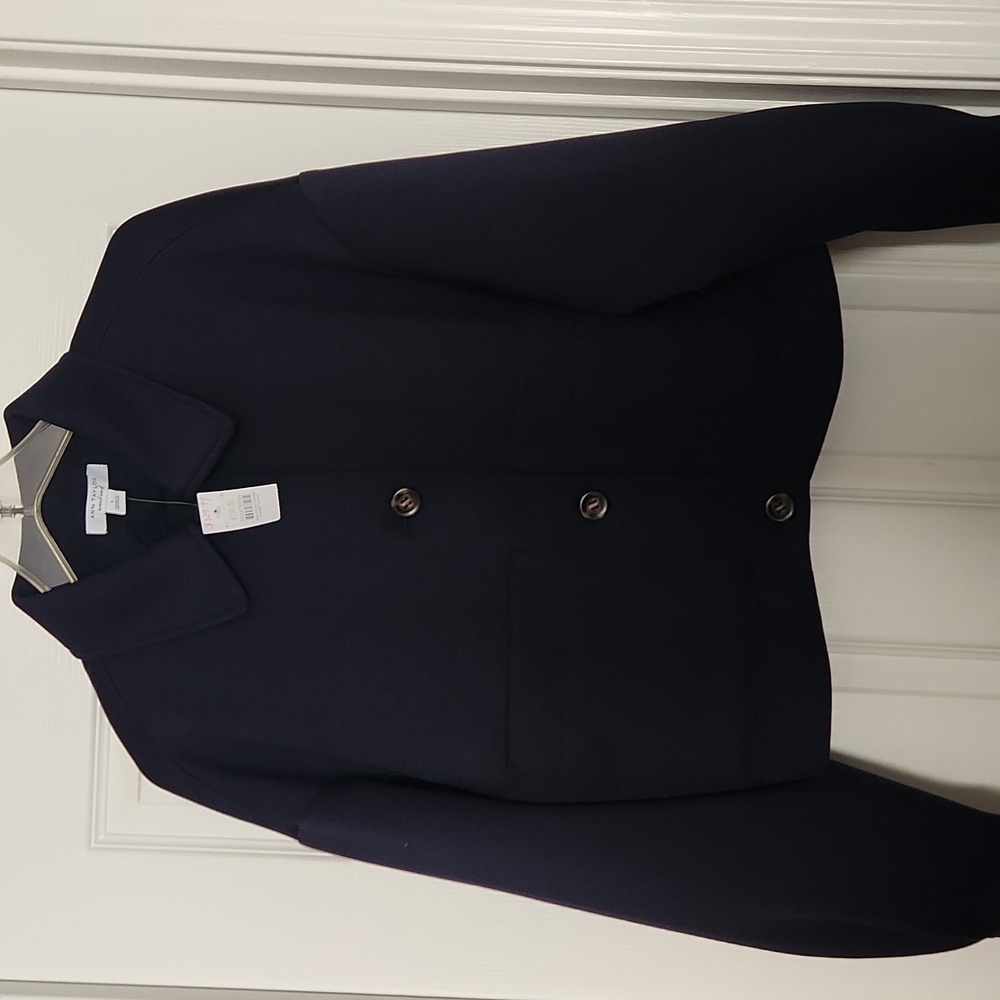 Ann Taylor Midnight Blue Collared Jacket